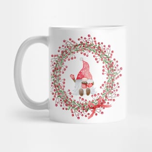 Welcome Gnome Wreath Mug